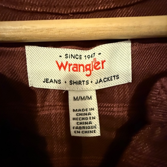 Wrangler Plaid Peasant Blouse Brown Size M NWT - Picture 3 of 13